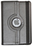 Кожен калъф за Apple iPad Mini със завъртане на 360 градуса и Стойка Черен