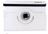 Кожен калъф за Apple iPad Mini със завъртане на 360 градуса и Стойка Бял