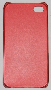 PC кейс твърд мат за Apple iPhone 4 Червен