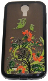 Твърд гръб за Samsung i9500 Galaxy S4 с апликация Черен 02