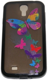 Твърд гръб за Samsung i9500 Galaxy S4 с апликация Черен 03