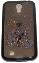 Твърд гръб за Samsung i9500 Galaxy S4 с апликация Черен 04