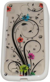Твърд гръб за Samsung i9500 Galaxy S4 с апликация Бял 02