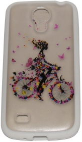 Твърд гръб за Samsung i9190 Galaxy S4 mini с апликация Бял 01