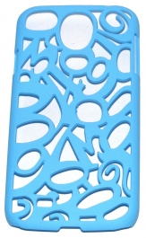 Твърд гръб с цифри за Samsung i9500 Galaxy S4 Син