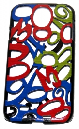 Твърд гръб с цифри за Samsung i9500 Galaxy S4 Цветен 01