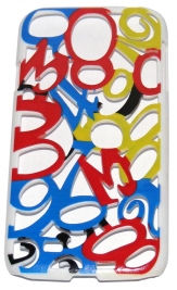 Твърд гръб с цифри за Samsung i9500 Galaxy S4 Цветен 02