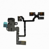 Лентов кабел + HF букса+ странични бутони за Apple iPhone 4 Черен