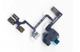 Лентов кабел + HF букса+ странични бутони за Apple iPhone 4 Бял