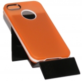 Силиконов калъф за Apple iPhone 4/4S с твърда лайсна Оранжев