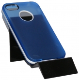 Силиконов калъф за Apple iPhone 4/4S с твърда лайсна Син