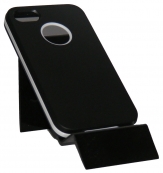 Силиконов калъф за Apple iPhone 4/4S с твърда лайсна Черен