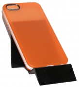 Силиконов калъф за Apple iPhone 5/5S с твърда лайсна Оранжев
