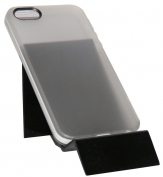 Силиконов калъф за Apple iPhone 5/5S с твърда лайсна Светло Сив