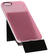 Силиконов калъф за Apple iPhone 5/5S с твърда лайсна Розов