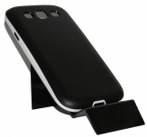 Силиконов калъф за Samsung i9300 Galaxy S3 с твърда лайсна Черен