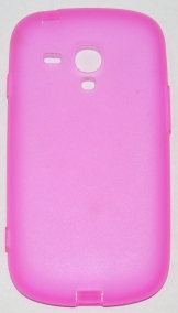 Силиконов гръб за Samsung i8190 Galaxy S3 mini с тапички Розов
