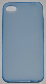 Силиконов гръб за Apple iPhone 4 с тапички Тъмно Син