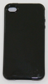 Силиконов гръб за Apple iPhone 4S Гланц Черен