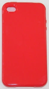 Силиконов гръб за Apple iPhone 4S Гланц Червен