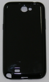 Силиконов гръб за Samsung N7100 Galaxy Note 2 Гланц Черен