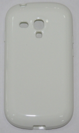 Силиконов гръб за Samsung i8190 Galaxy S3 mini Гланц Светло Бял