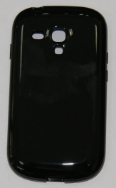 Силиконов гръб за Samsung i8190 Galaxy S3 mini Гланц Светло Черен