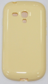 Силиконов гръб за Samsung i8190 Galaxy S3 mini Гланц Бежав