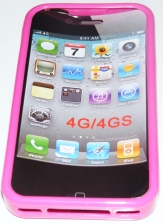 Силиконов гръб ТПУ за Apple iPhone 4G/4GS Розов
