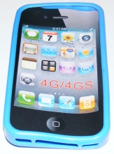 Силиконов гръб ТПУ за Apple iPhone 4G/4GS Син