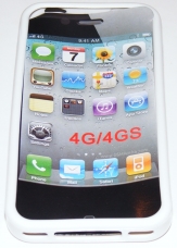 Силиконов гръб ТПУ за Apple iPhone 4G/4GS Бял