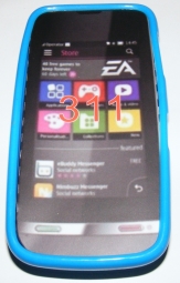 Силиконов гръб ТПУ за Nokia Asha 311 Син