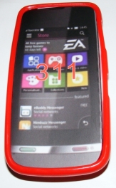 Силиконов гръб ТПУ за Nokia Asha 311 Червен