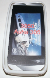 Силиконов гръб ТПУ за Nokia Asha 305 Бял