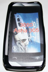 Силиконов гръб ТПУ за Nokia Asha 305 Черен