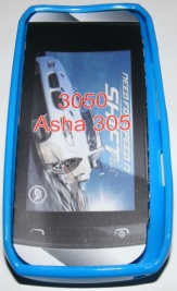 Силиконов гръб ТПУ за Nokia Asha 305 Син