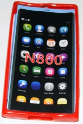 Силиконов гръб ТПУ за Nokia Lumia 800 Червен