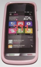 Силиконов гръб ТПУ за Nokia Asha 311 Розов