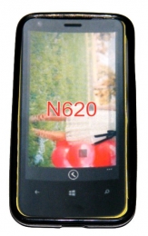 Силиконов гръб ТПУ за Nokia Lumia 620 Черен