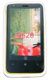 Силиконов гръб ТПУ за Nokia Lumia 620 Бял