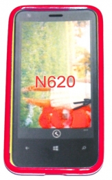 Силиконов гръб ТПУ за Nokia Lumia 620 Червен