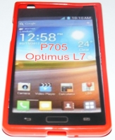 Силиконов гръб ТПУ за LG Optimus L7 P700 Червен