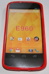 Силиконов гръб ТПУ за LG Nexus 4 E960 Червен
