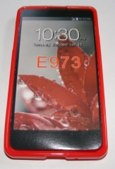 Силиконов гръб ТПУ за LG Optimus G E975 Червен