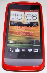 Силиконов гръб ТПУ за HTC One V Червен