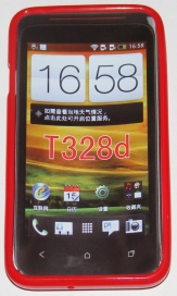 Силиконов гръб ТПУ за HTC Desire VC T328D Червен