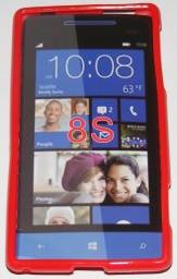 Силиконов гръб ТПУ за HTC 8S Червен
