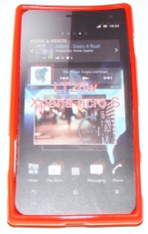 Силиконов гръб ТПУ за Sony Xperia acro S LT26w Червен