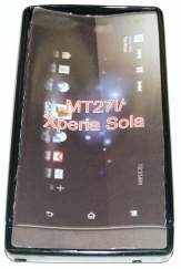 Силиконов гръб ТПУ за Sony Xperia sola ST27i Черен