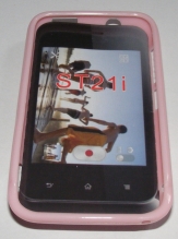 Силиконов гръб ТПУ за Sony Xperia tipo ST21i Розов